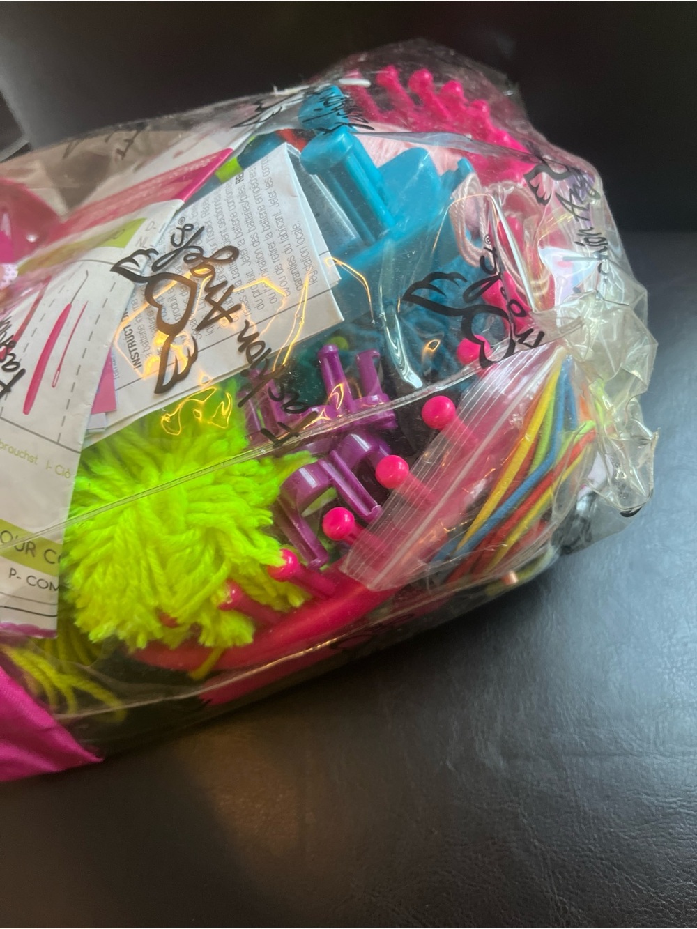 Hair Accessories and Craft Kit - Neon Pink, Lime Green, Blue